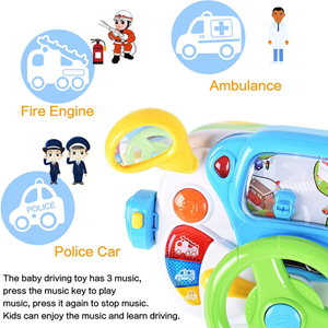 اسباب بازی آموزشی فرمان کودک Fisca Toddler Steering Wheel مدل 1712B -اسباب بازی